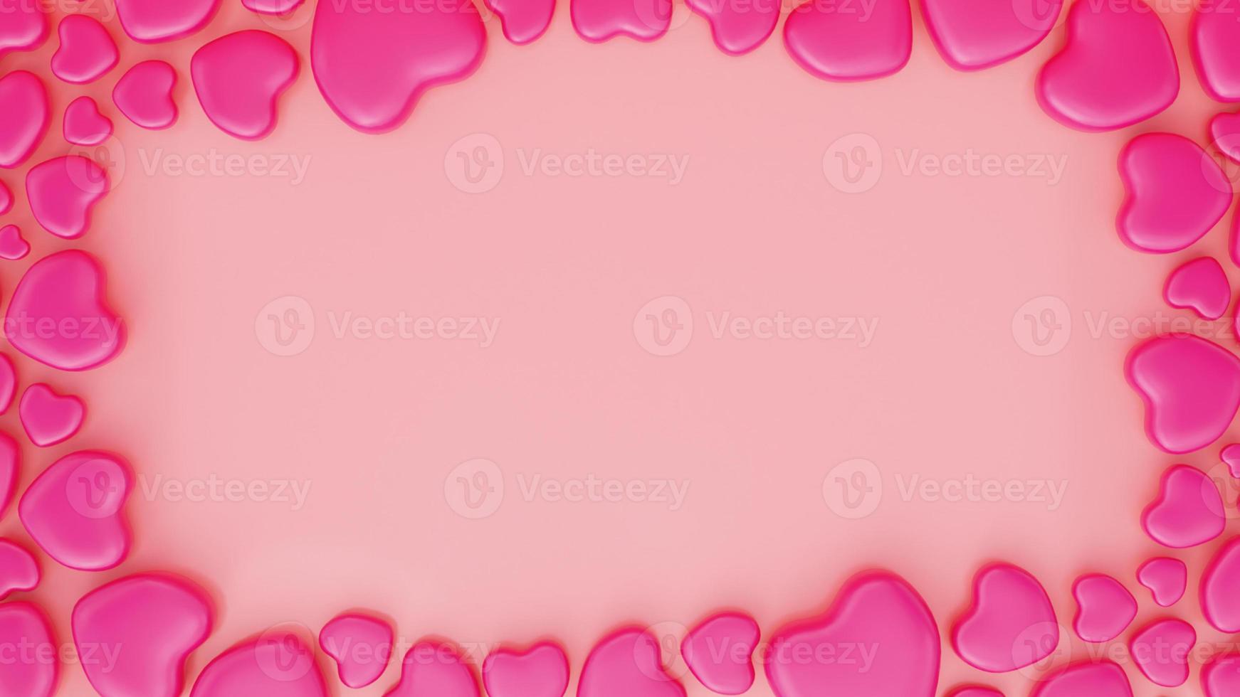 3d rendering valentine background photo