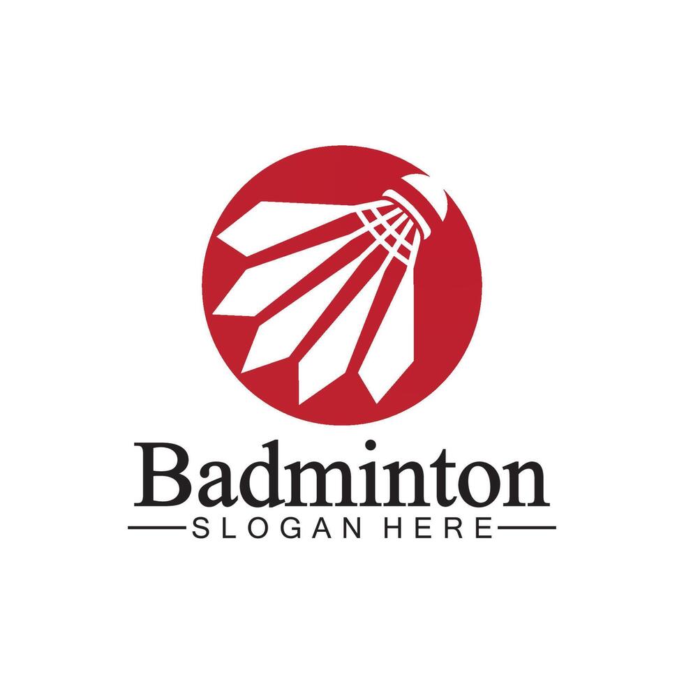 Badminton Logo vector icon illustration design template.Badminton Shuttlecock icon logo.Badminton sport logo template vector. Sport club logo concept