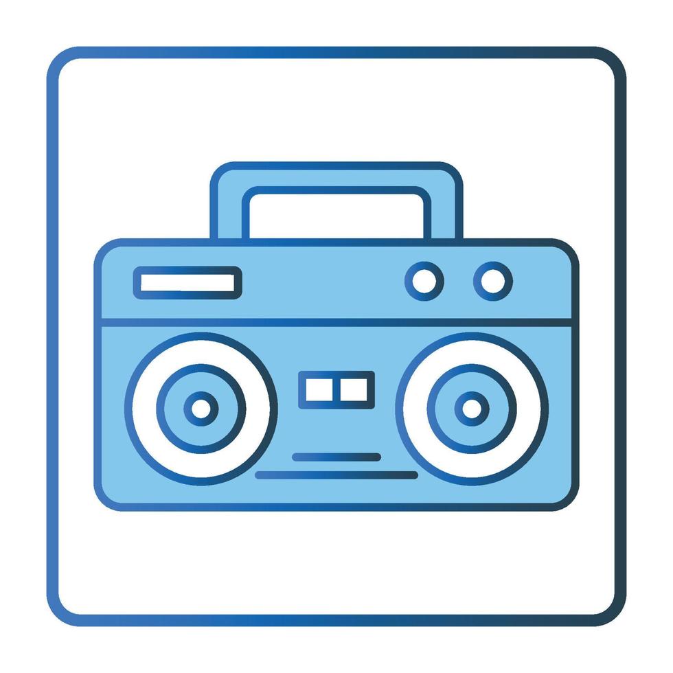 Boom box icon illustration. icon related to multimedia, music. Lineal color icon style, two tone icon. Simple vector design editable