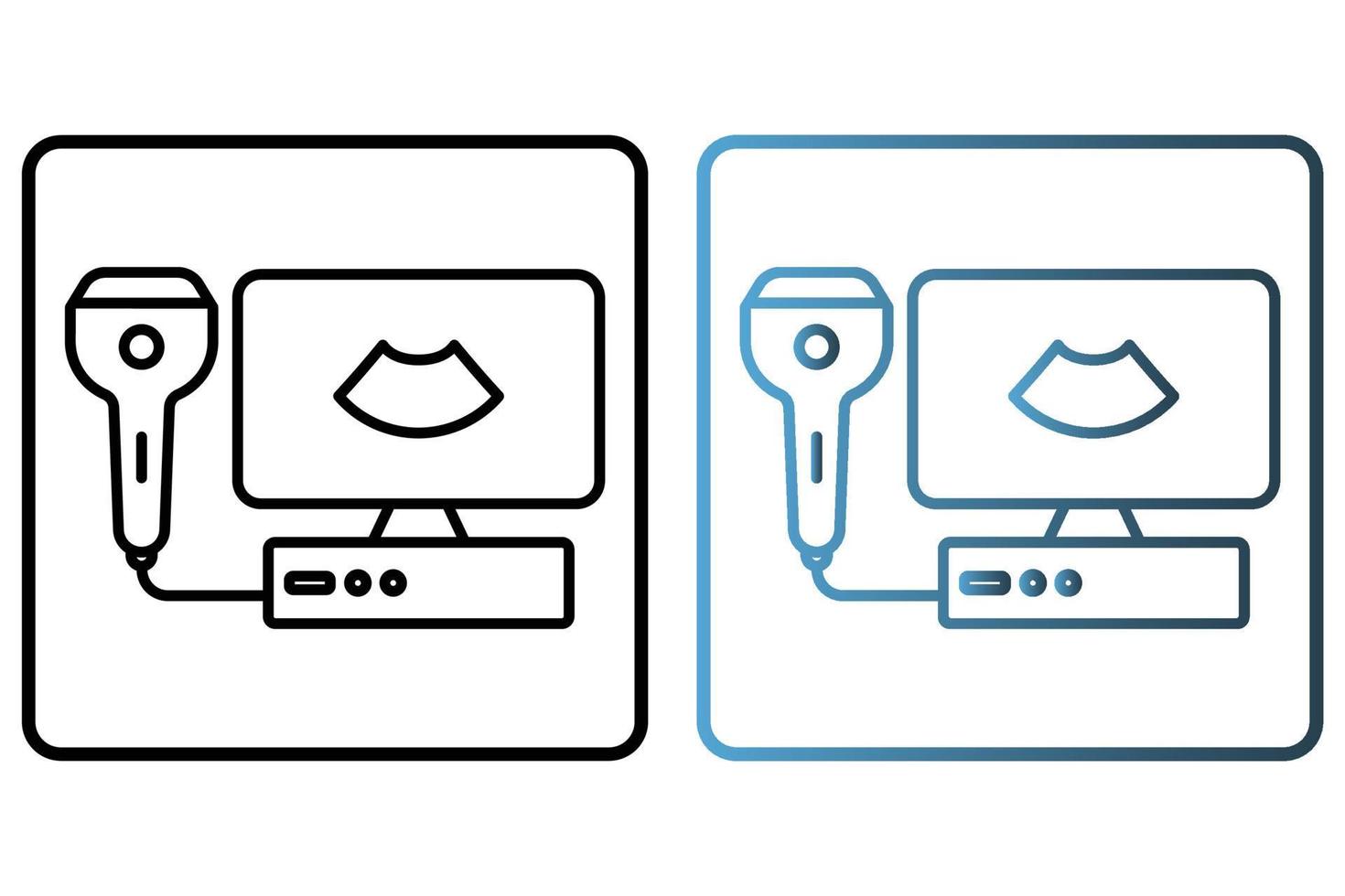Ultrasound icon. icon related to baby care. outline icon style. Simple vector design editable