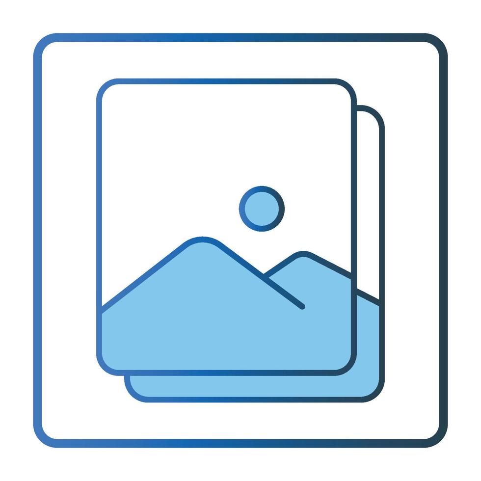 Image icon illustration. icon related to multimedia. Lineal color icon style, two tone icon. Simple vector design editable