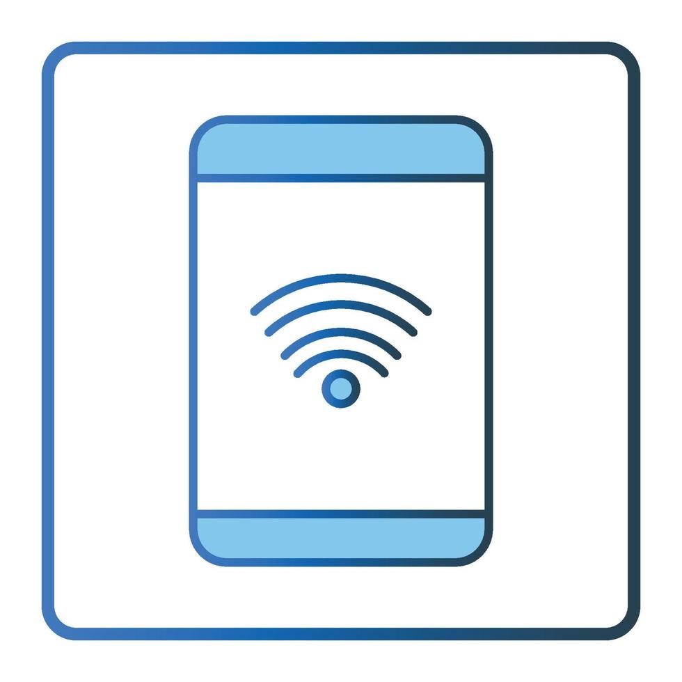 Free wifi icon illustration.  Lineal color icon style, two tone icon. Simple vector design editable