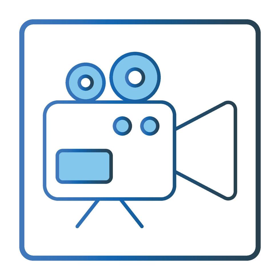 cámara vídeo icono ilustración. icono relacionado a multimedia. lineal color icono estilo, dos tono icono. sencillo vector diseño editable