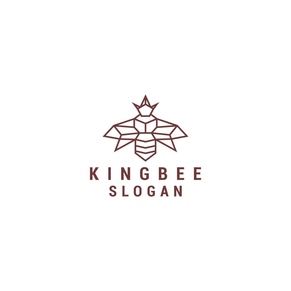 King Bee geometric logo icon design template vector