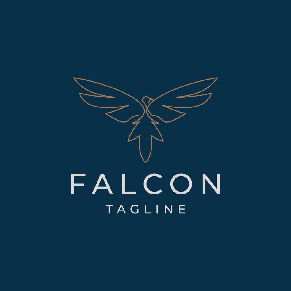 Falcon logo design icon template vector