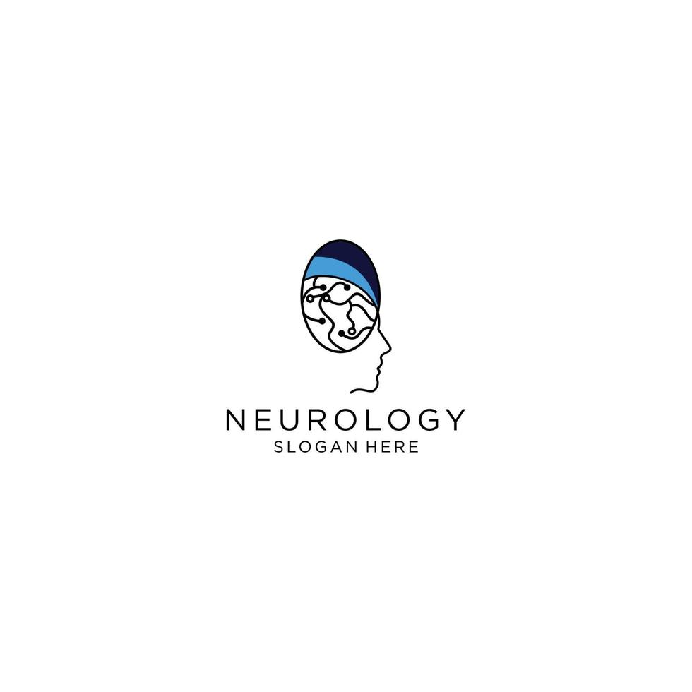 Neurology logo design icon template vector