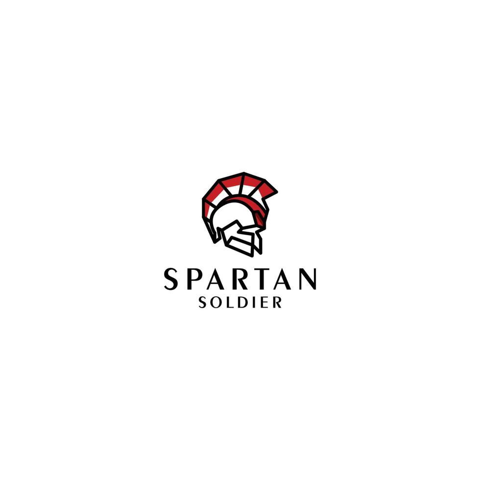 Creative abstract Spartan logo design template vector