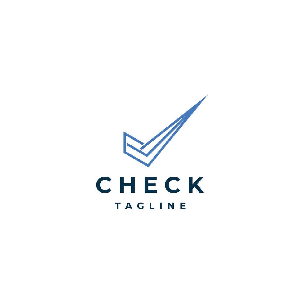 Check mark logo design icon template vector