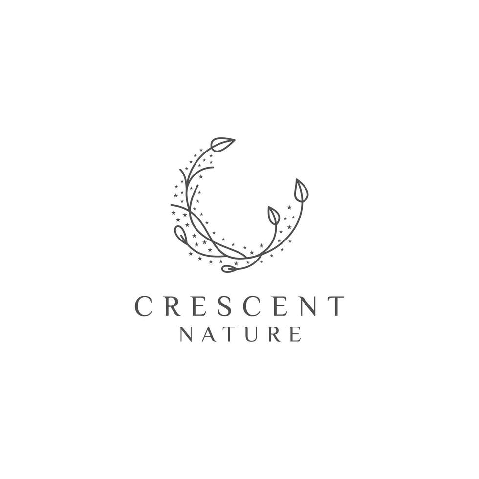 Crescent logo design icon vector