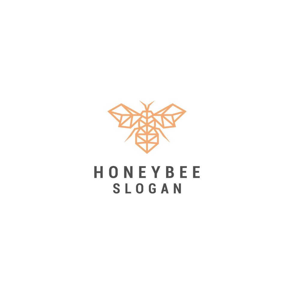 Honey bee logo design icon template vector