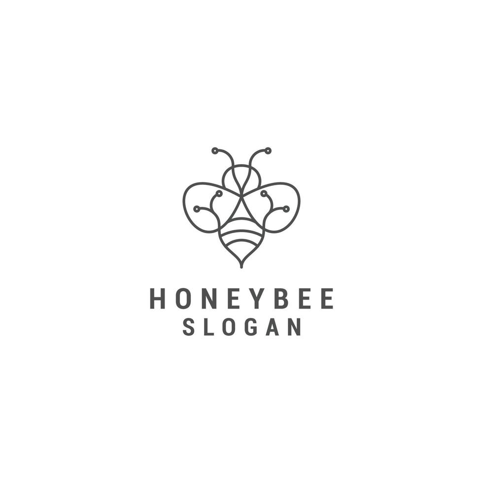Honey bee logo design icon template vector