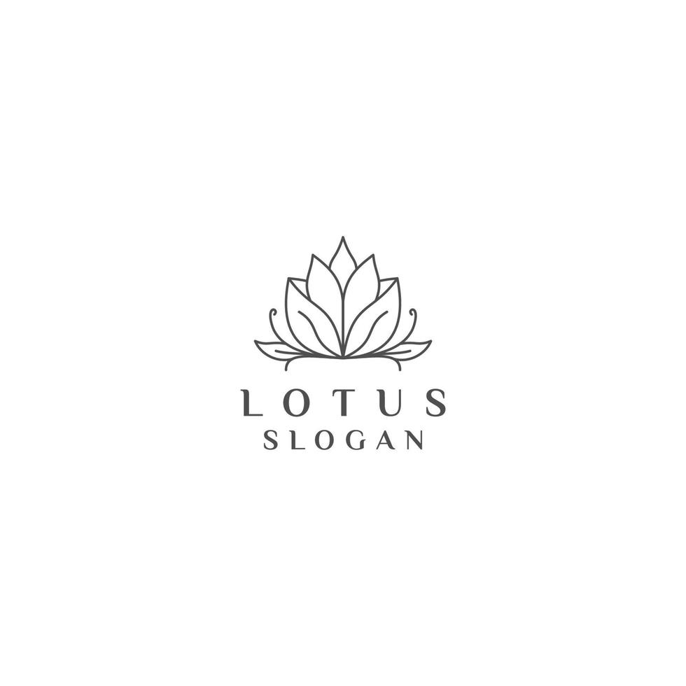 loto yoga logo diseño icono vector