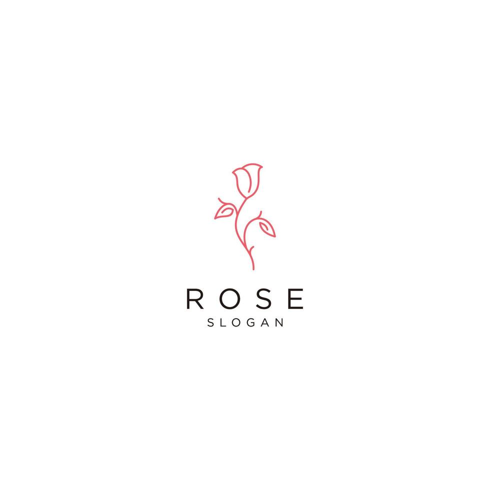 Rosa logo diseño icono vector