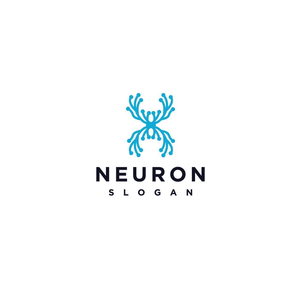 Neuron logo design icon vector illustration
