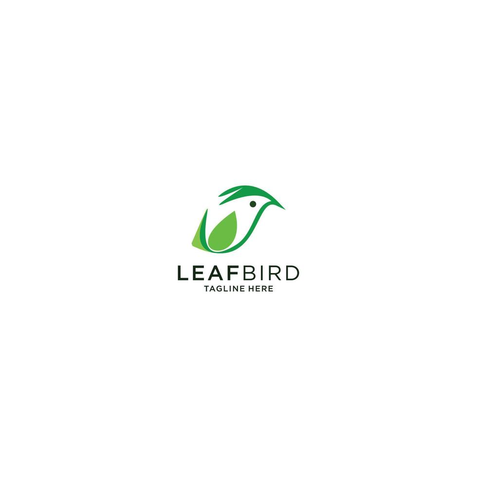 Simple Bird Green minimalist style logo vector