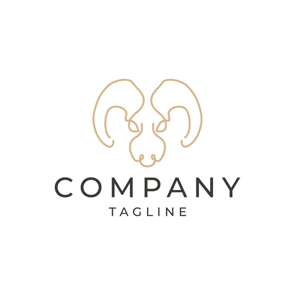 Goat logo design icon vector template