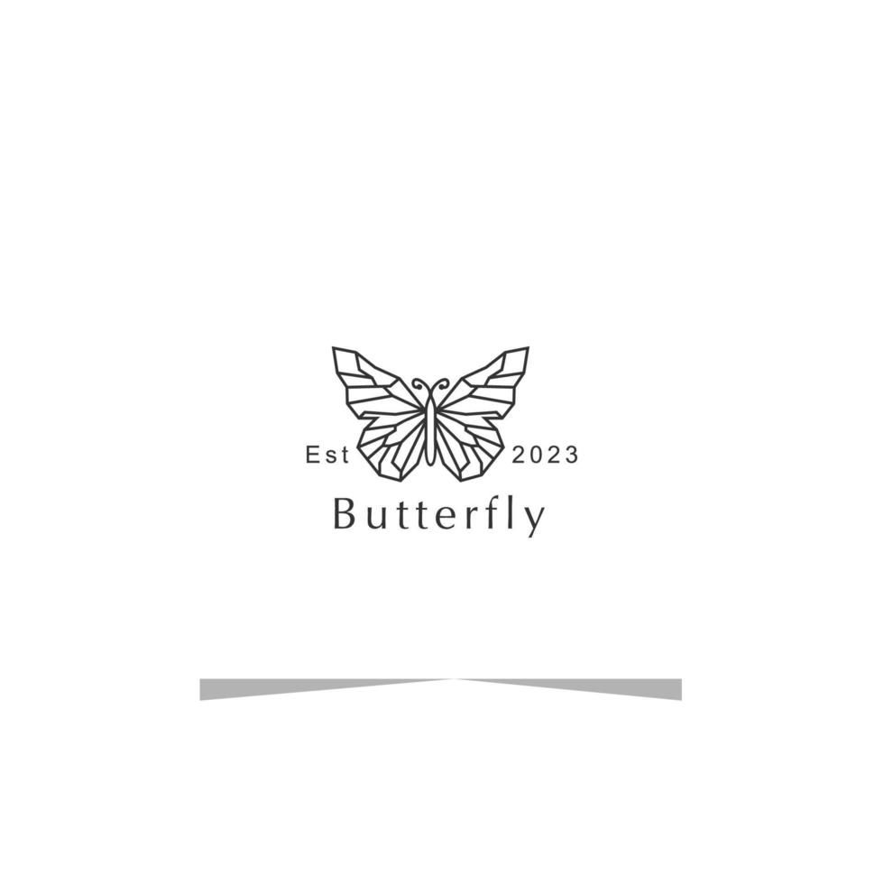 mariposa logo geométrico diseño resumen vector modelo