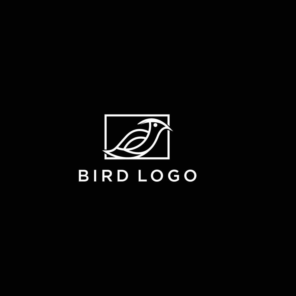 Simple Bird Green minimalist style logo vector