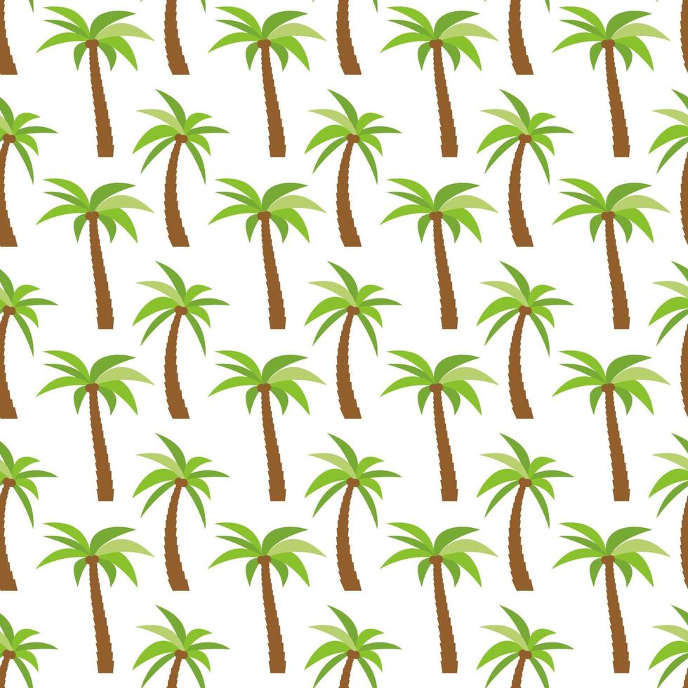 Seamless Pattern with palm trees. Colorful summer background. Vector illustration