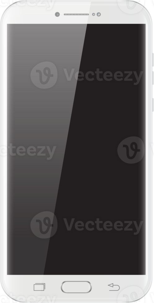 New realistic mobile white smartphone modern style png