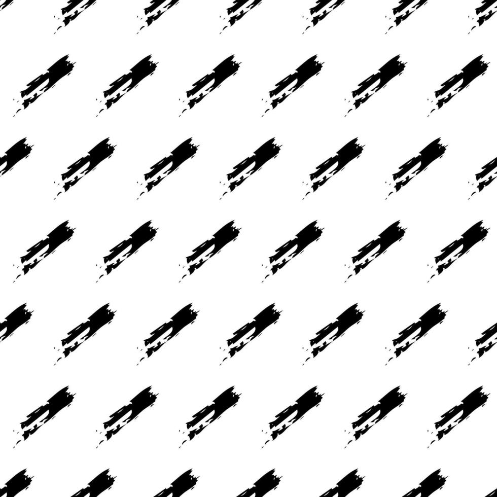 Seamless pattern with dark hand drawn scribble smear on white background. Abstract grunge texture. Vector illustration