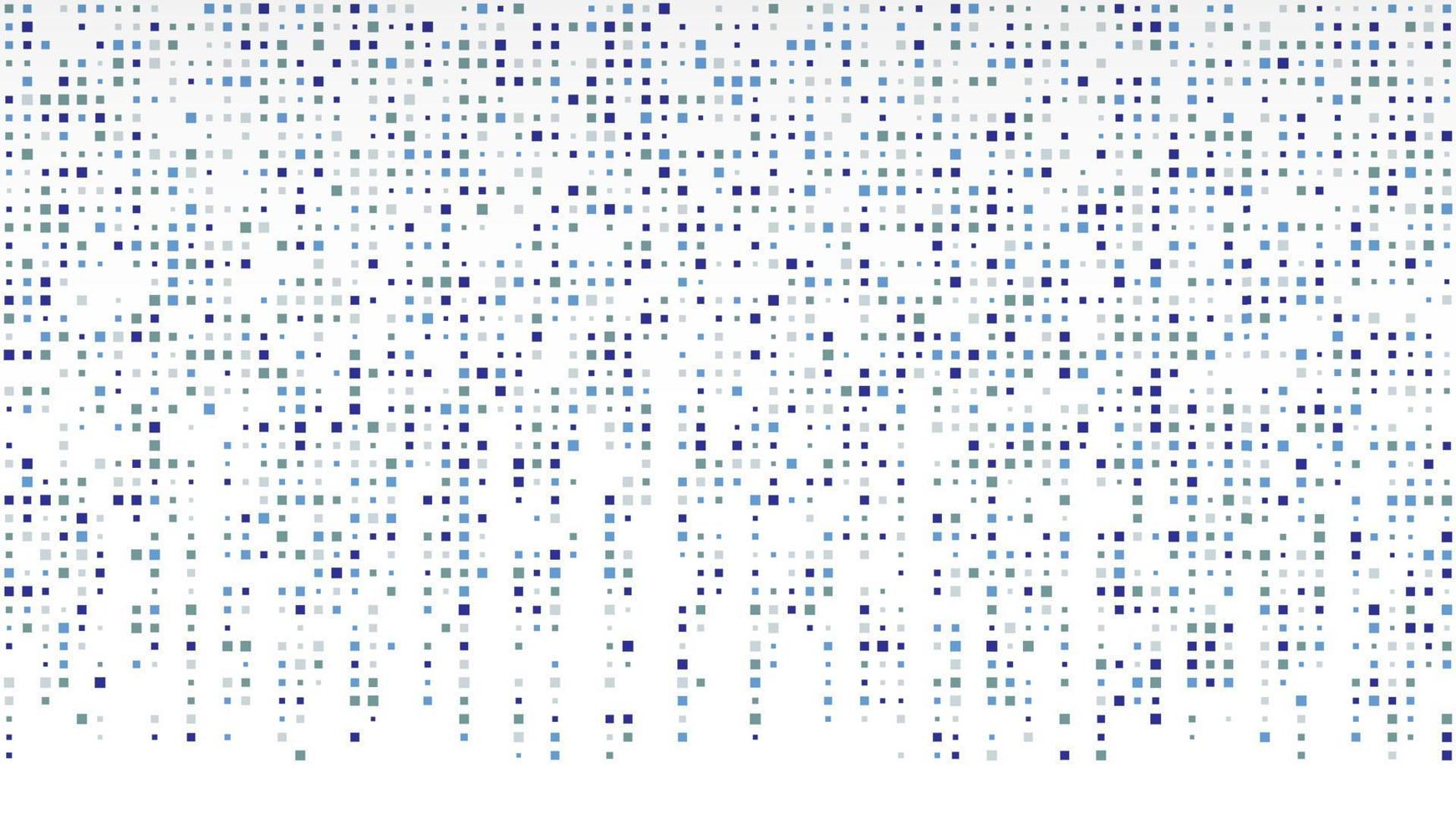 fondo geométrico abstracto de cuadrados. fondo de píxel azul con espacio vacío. ilustración vectorial vector