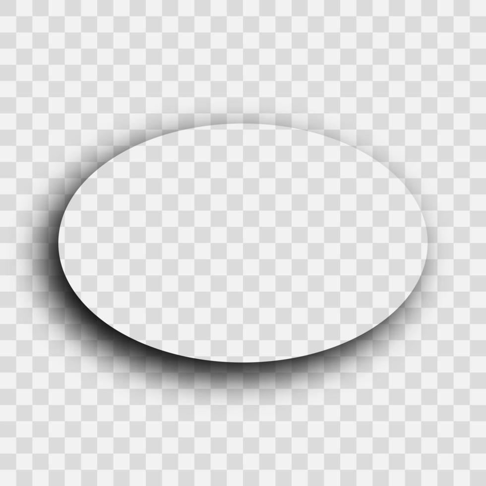 Dark transparent realistic shadow. Oval shadow isolated vector