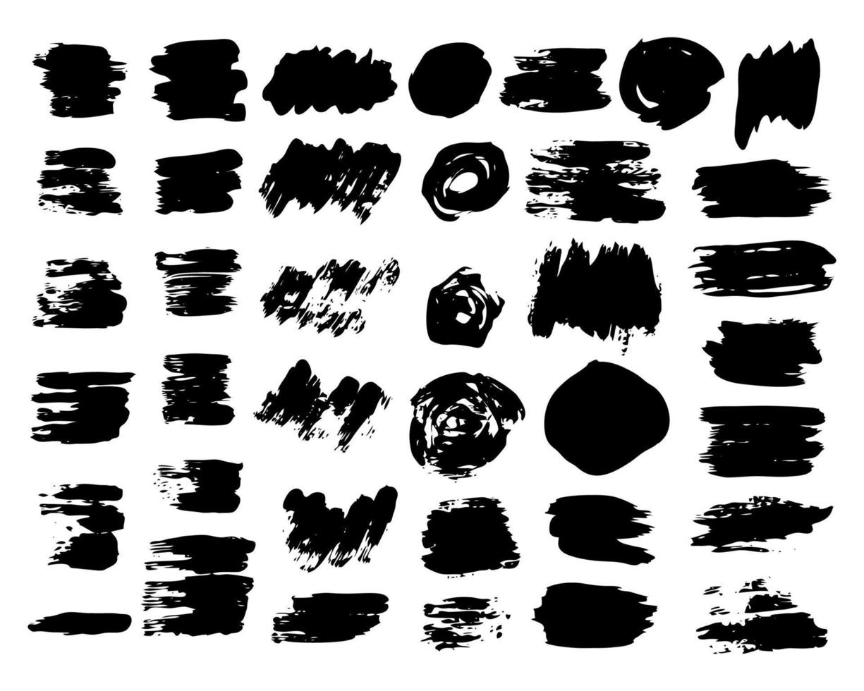 Big set of Sketch Scribble Smears. Hand drawn Paint Scribble Stains. Vector illustration.