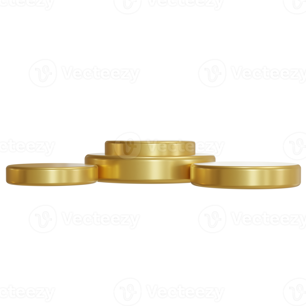 3D round product stand podium png