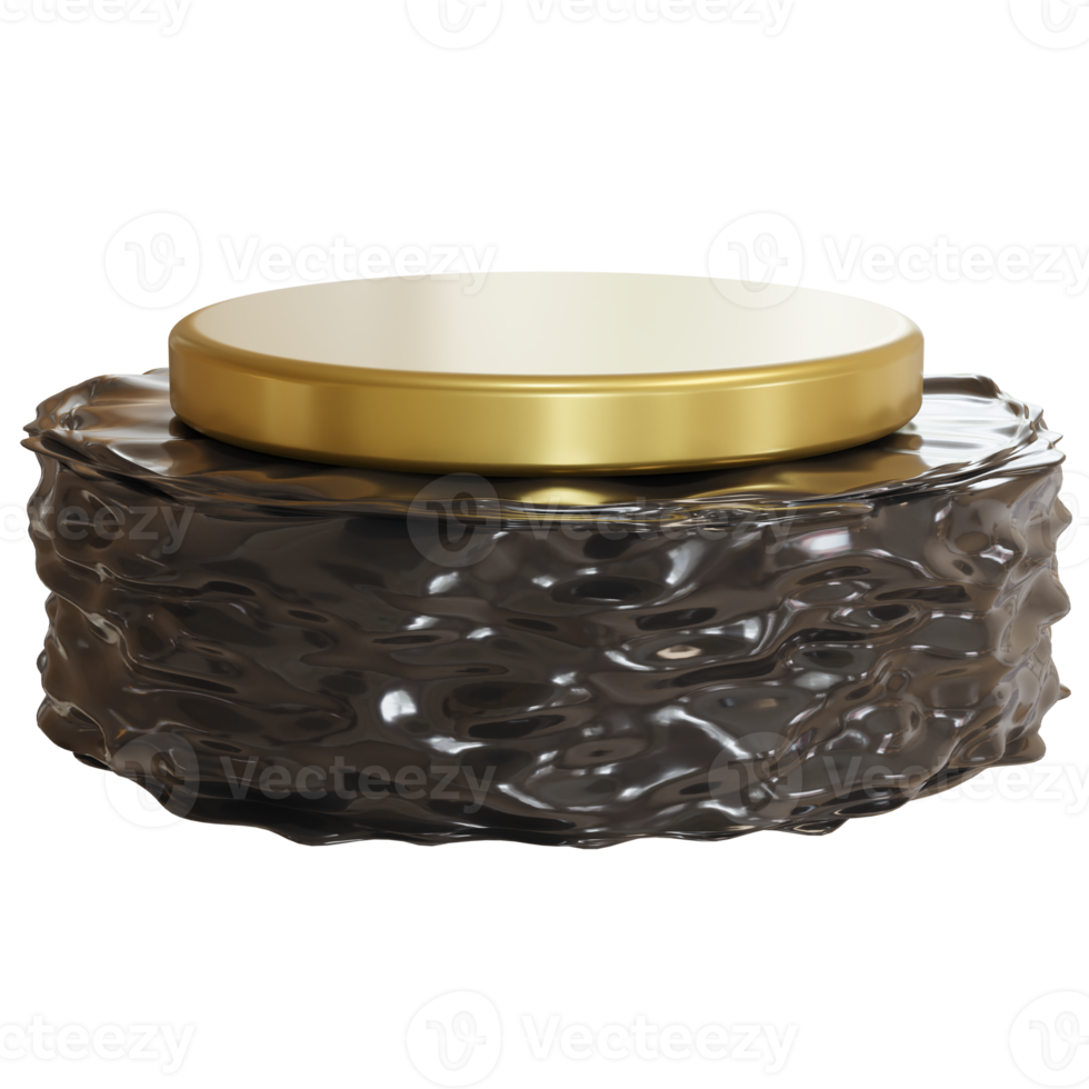 3D round product stand podium png