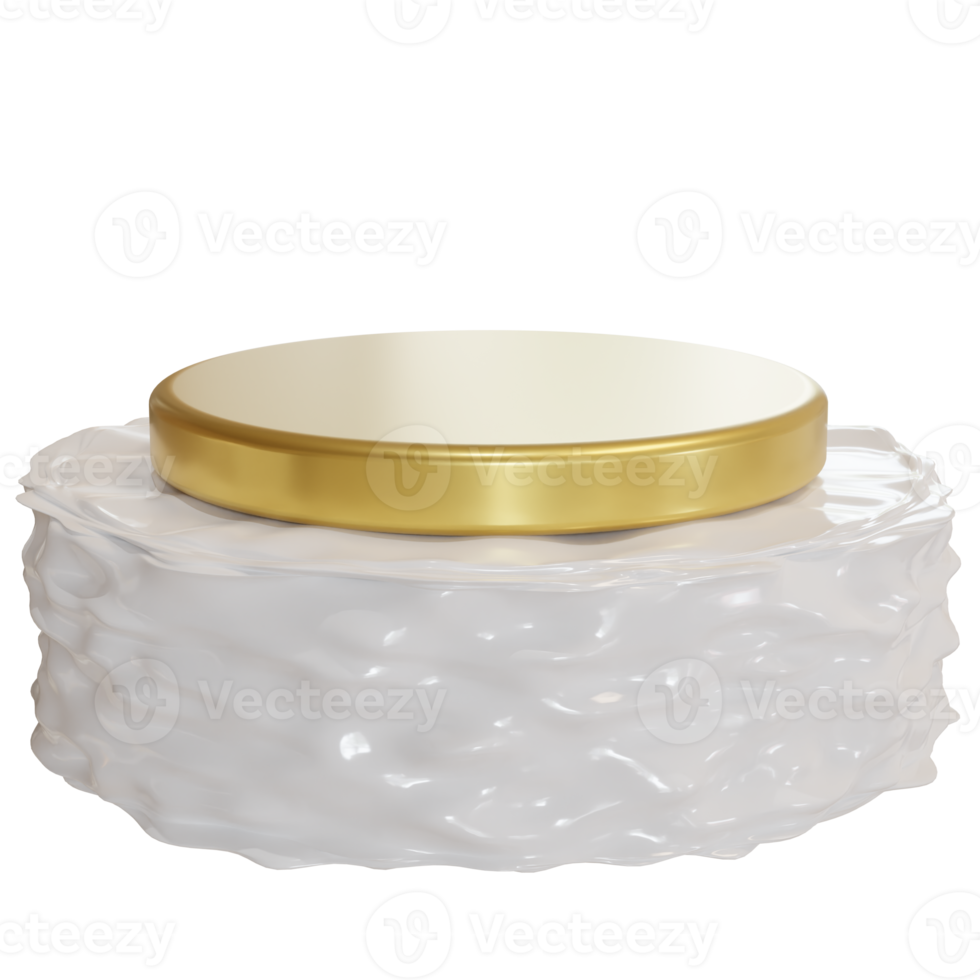 3D round product stand podium png