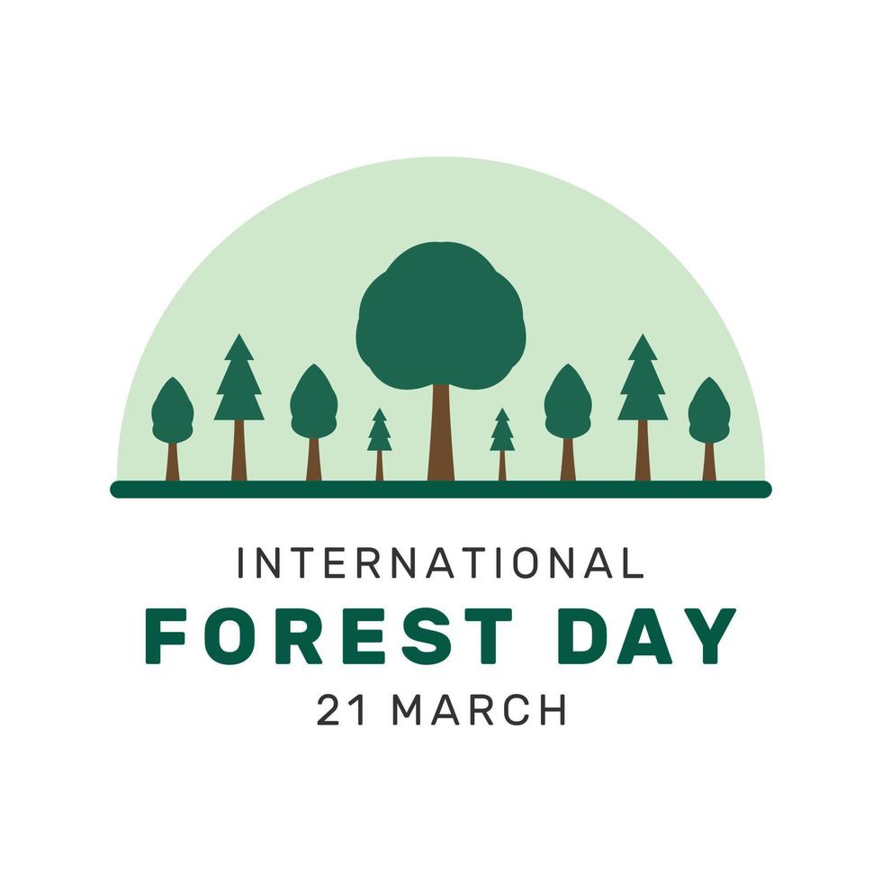 internacional día de bosques vector ilustración campaña. internacional bosque día es conjunto para marzo 21