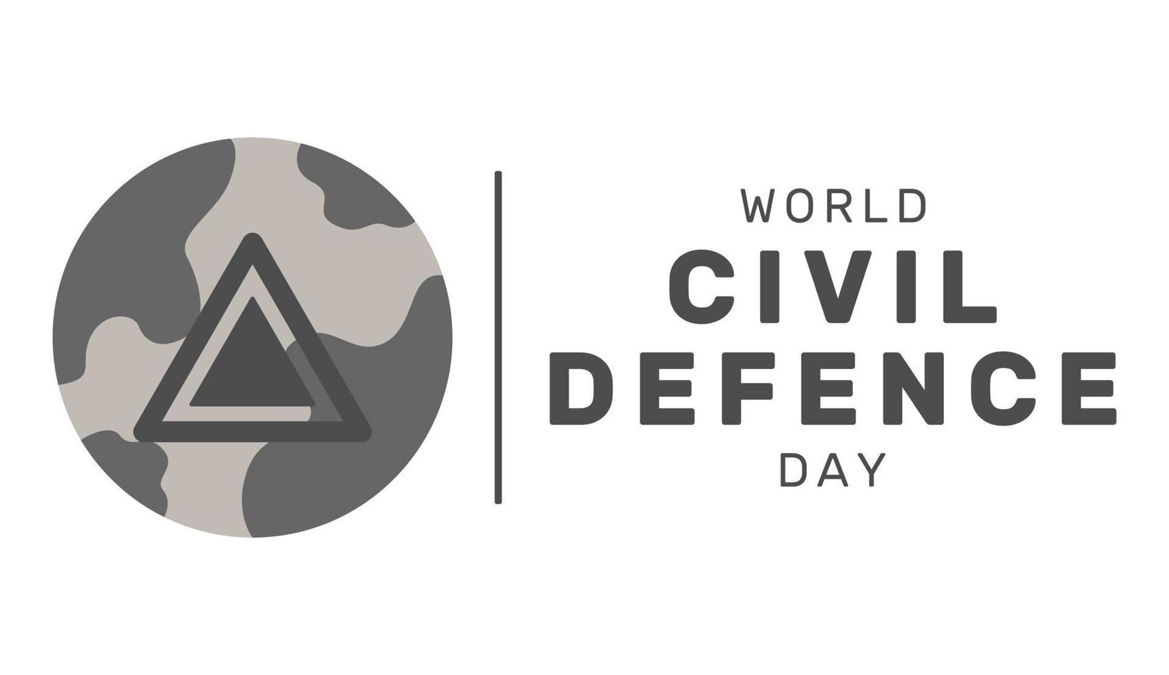 Vector illustration of World Civil Defence Day. Every year on March 1st, World Civil Defence Day raised public awareness about the significance of civil protection