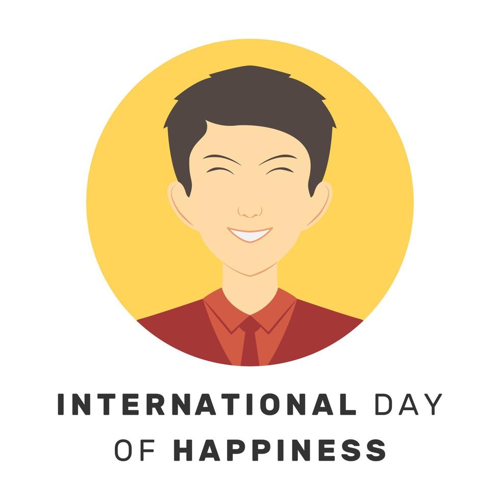 Vector illustration of International Day of Happiness