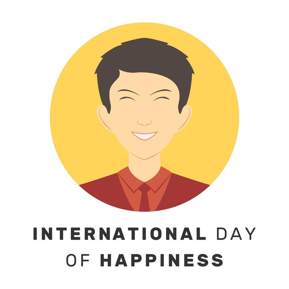 vector ilustración de internacional día de felicidad