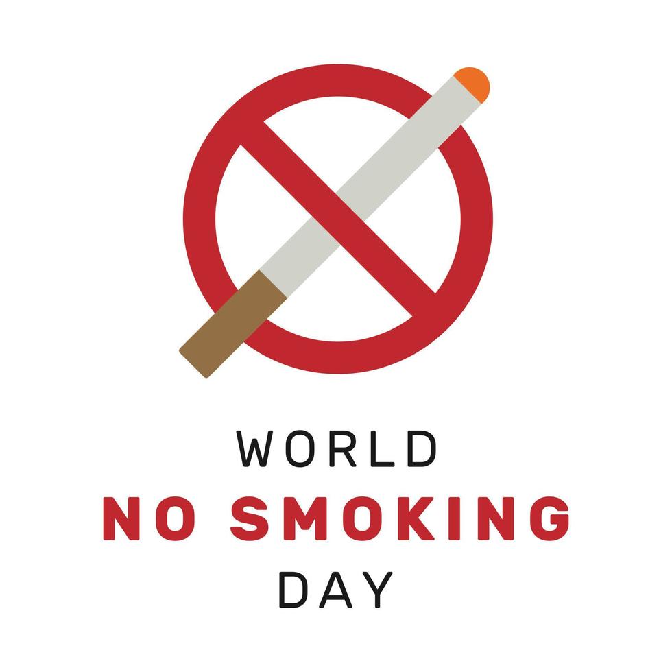 vector ilustración de No de fumar día póster. observado anualmente en marzo
