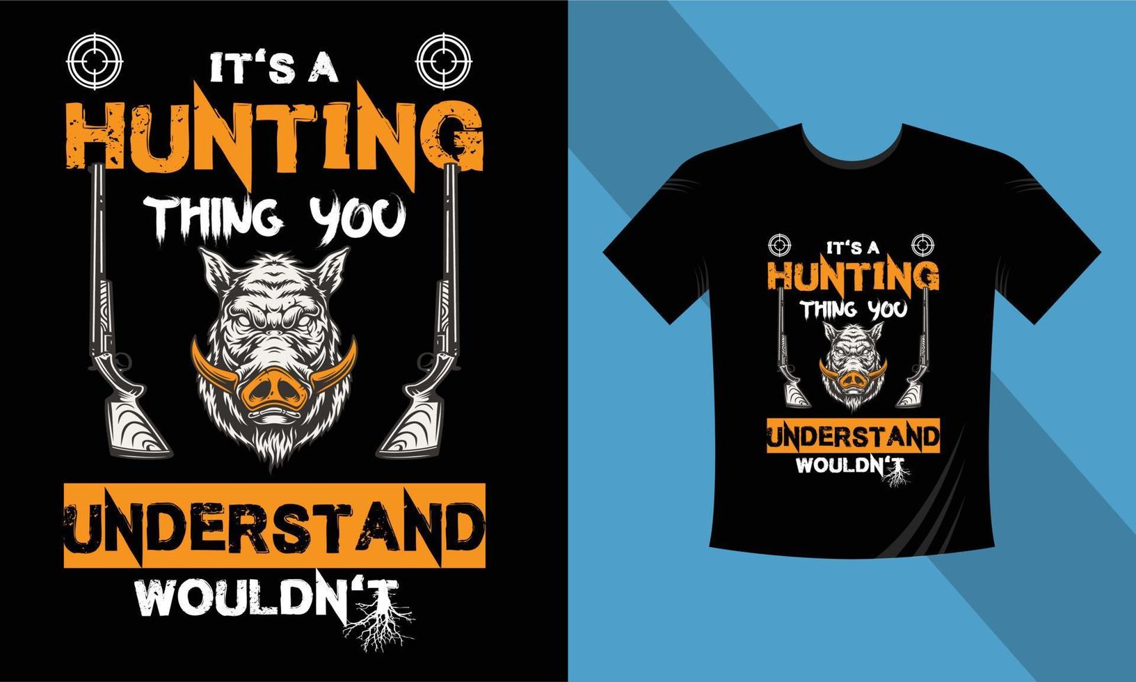 Hunting T-Shirt Design 2023 vector