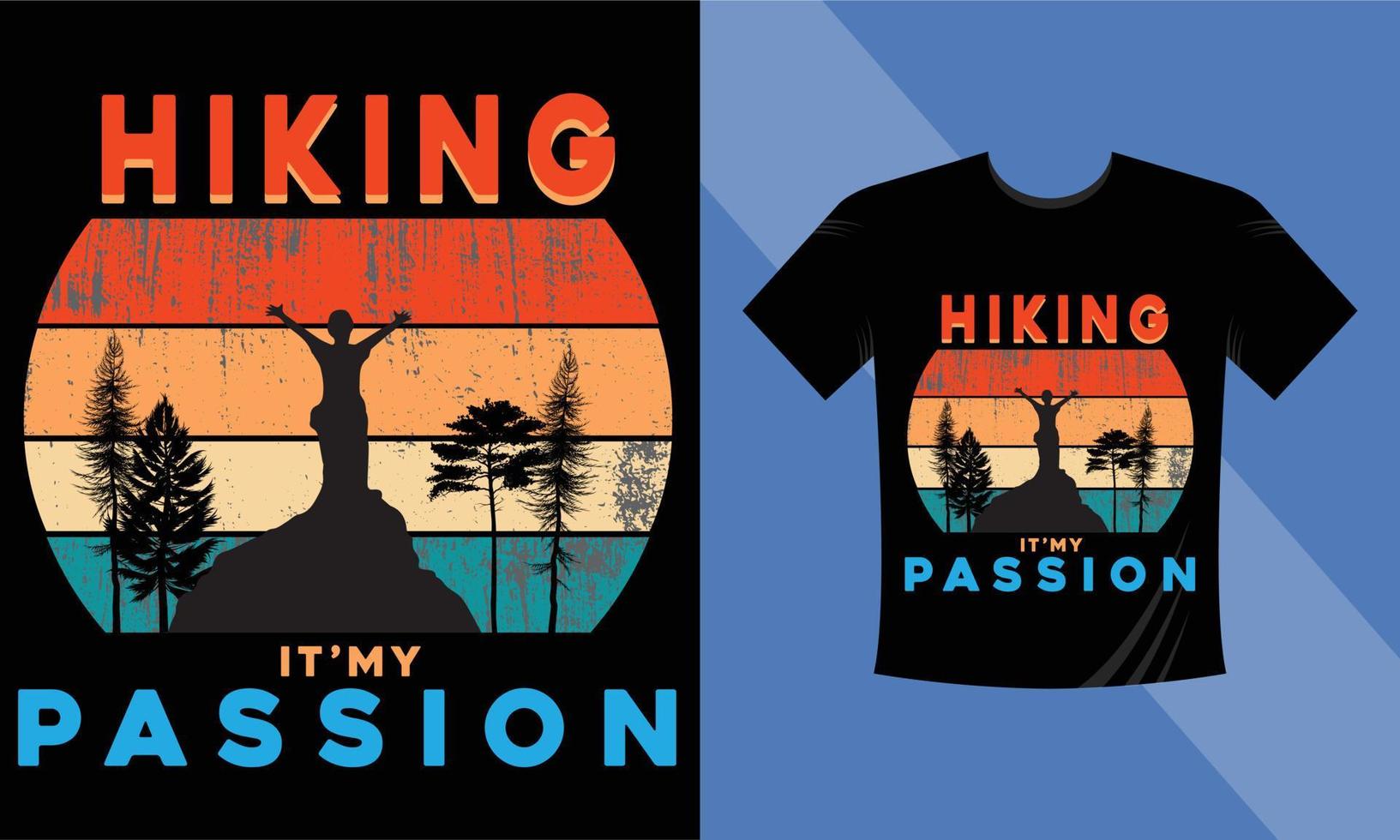 excursionismo caza camiseta diseño vector