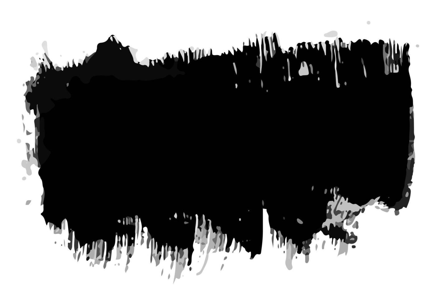 Black hand drawn ink stain. Ink spot isolated on white background. Vector illustration