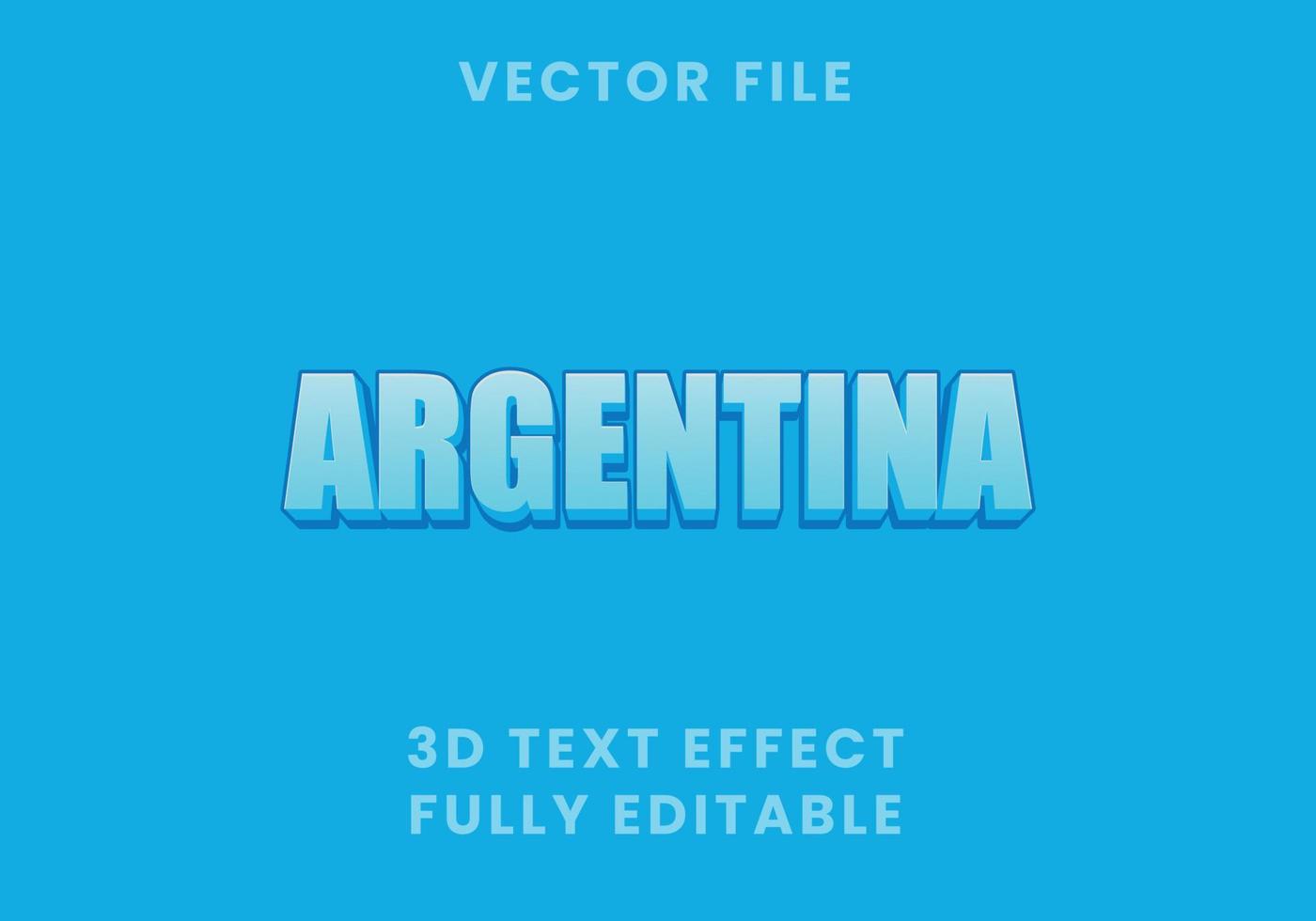 Argentina Text effect Design vector