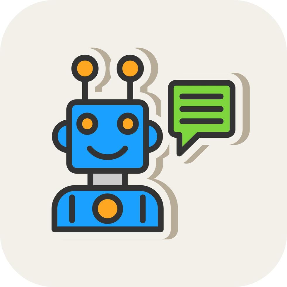 Robot Assistant Vector Icon Design