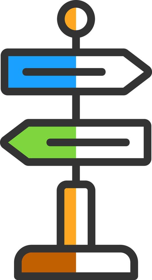 Directional Sign Vector Icon Design