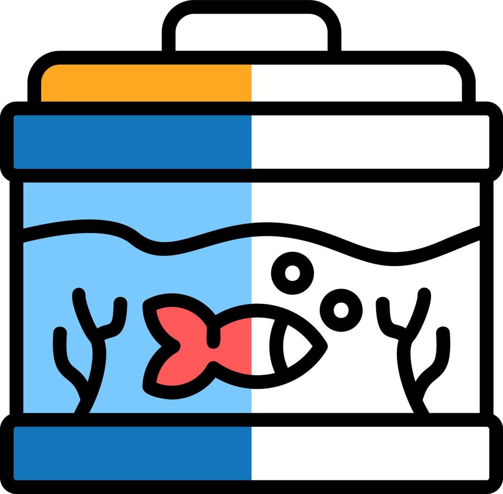 Fish Tank Vector Icon Design