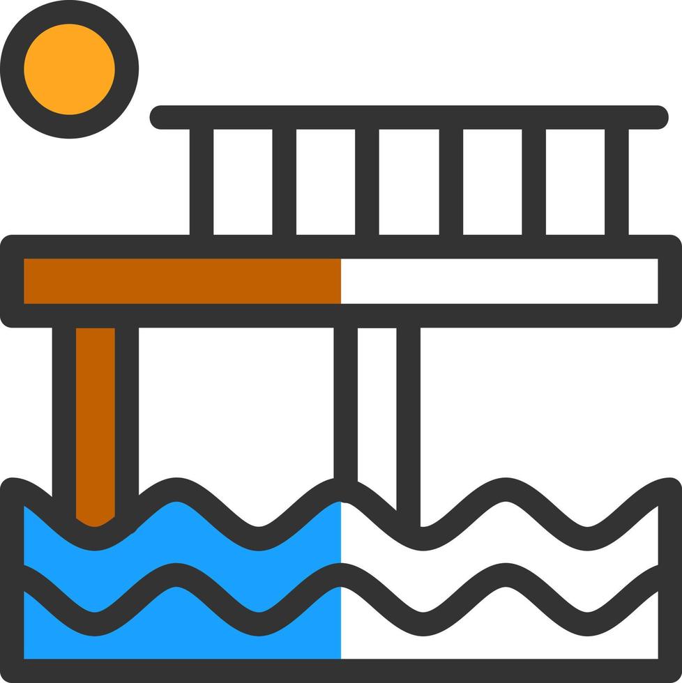 diseño de icono de vector de muelle