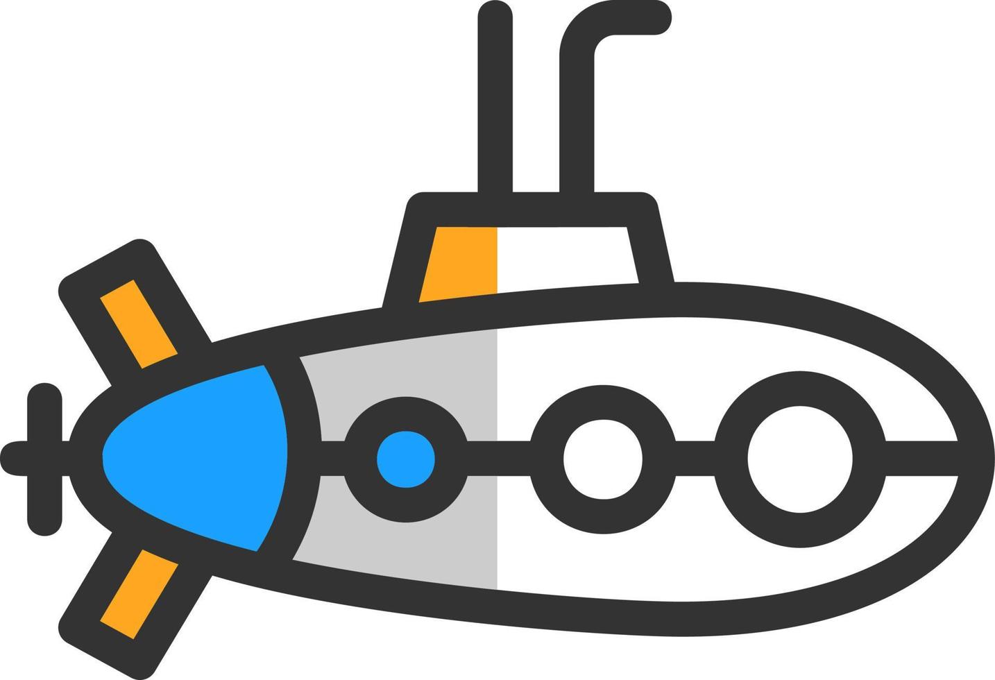 Submarine Vector Icon Design