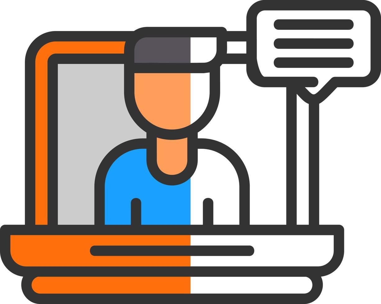 Video Conference Vector Icon Design