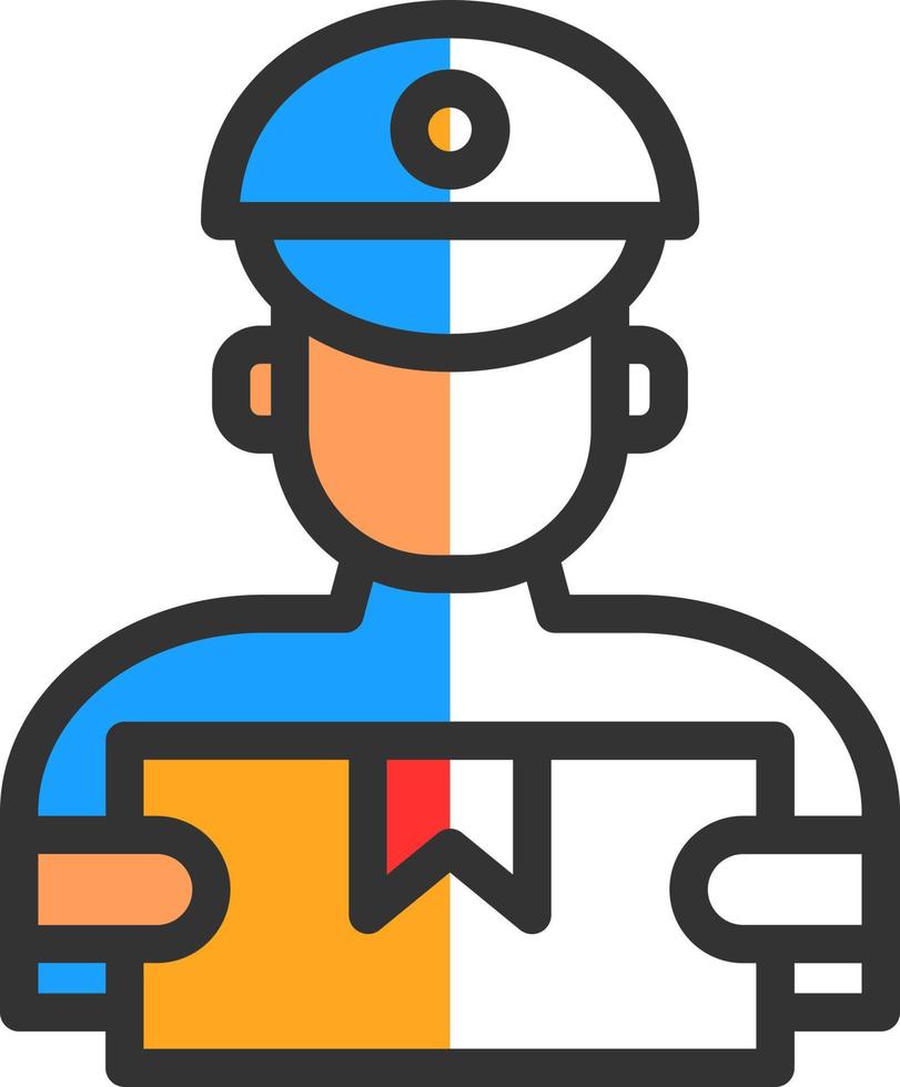 Delivery Man Vector Icon Design