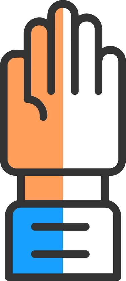 Raise Hand Vector Icon Design