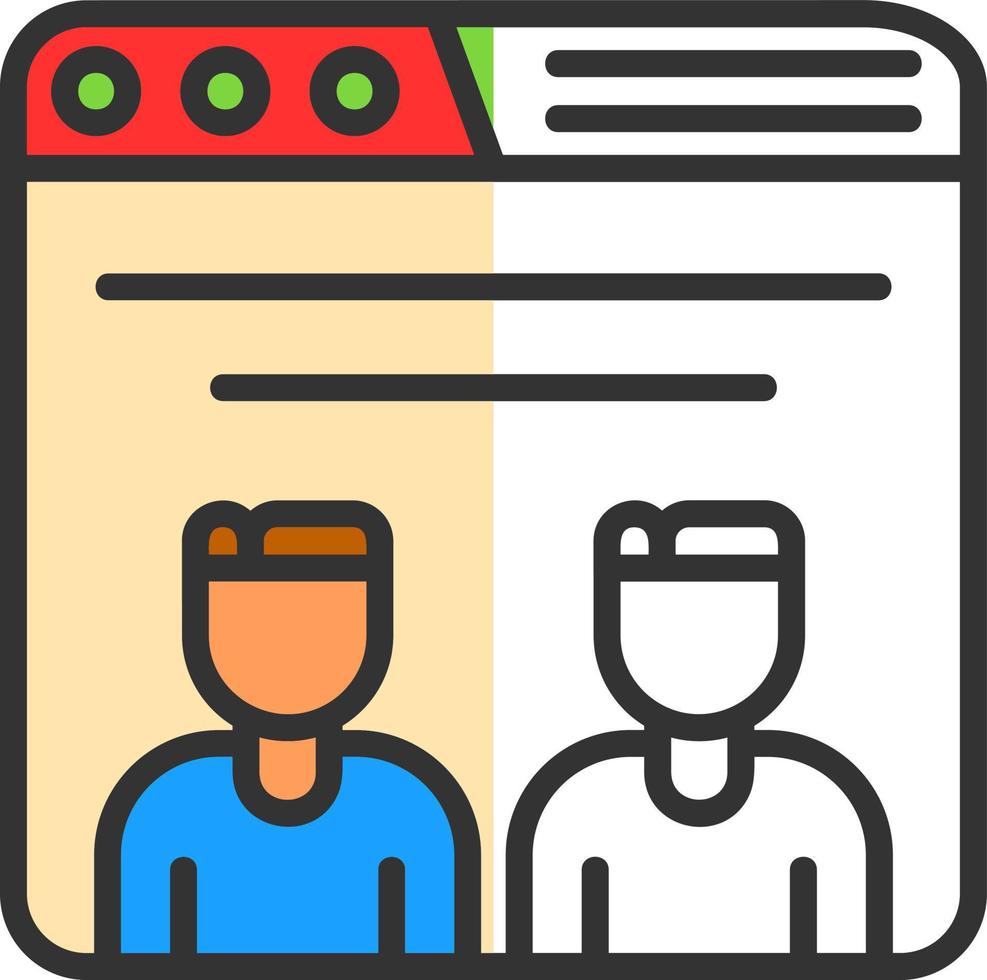 Online Meeting Vector Icon Design