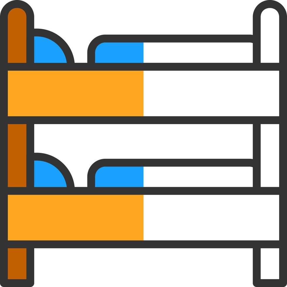 Bunk Bed Vector Icon Design